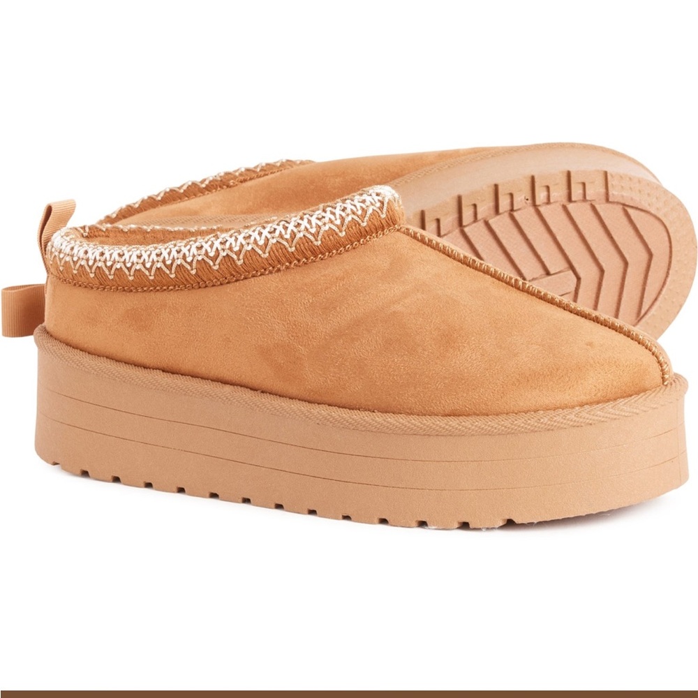 Aspen Faux-Suede Platform Slippers size 7